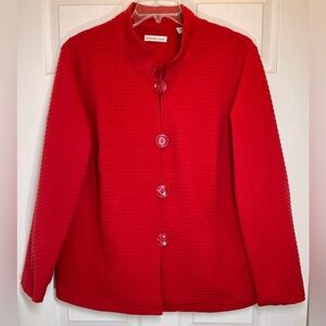 Coldwater Creek Women’s Plus Size Red Button Down Lined Cardigan‎ Size 2X